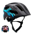Charger l'image dans la visionneuse de la galerie, Crazy Safety Bicycle helmet Black/blue / M (54-58cm) Graffiti Splash children's helmet with light