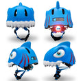 Charger l'image dans la visionneuse de la galerie, Crazy Safety Bicycle helmet Product bundle: Blue shark Bicycle Helmet & Protective Gear for Children
