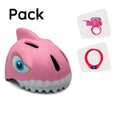 Charger l'image dans la visionneuse de la galerie, Crazy Safety Bicycle helmet Product bundle: Pink Shark Bicycle Helmet, lock and shark Bell for Children