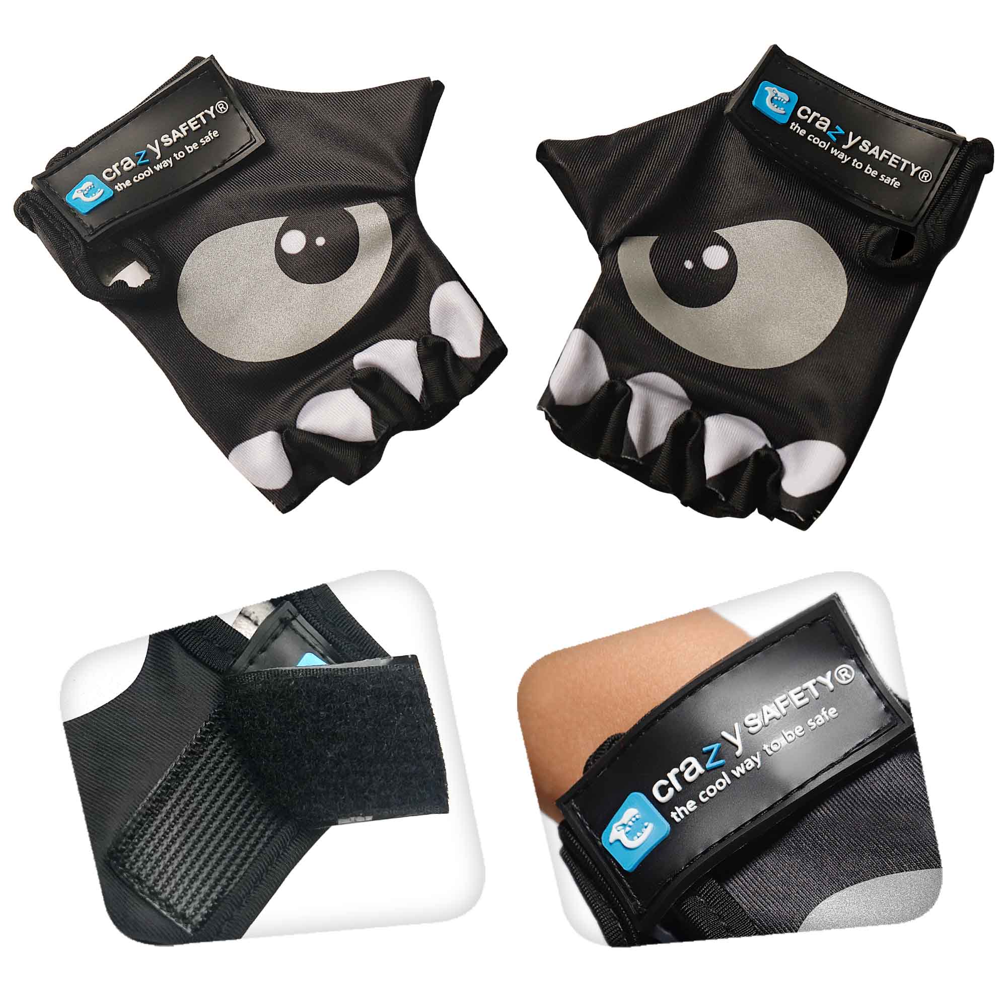  Gants de cyclisme avec yeux réfléchissants 