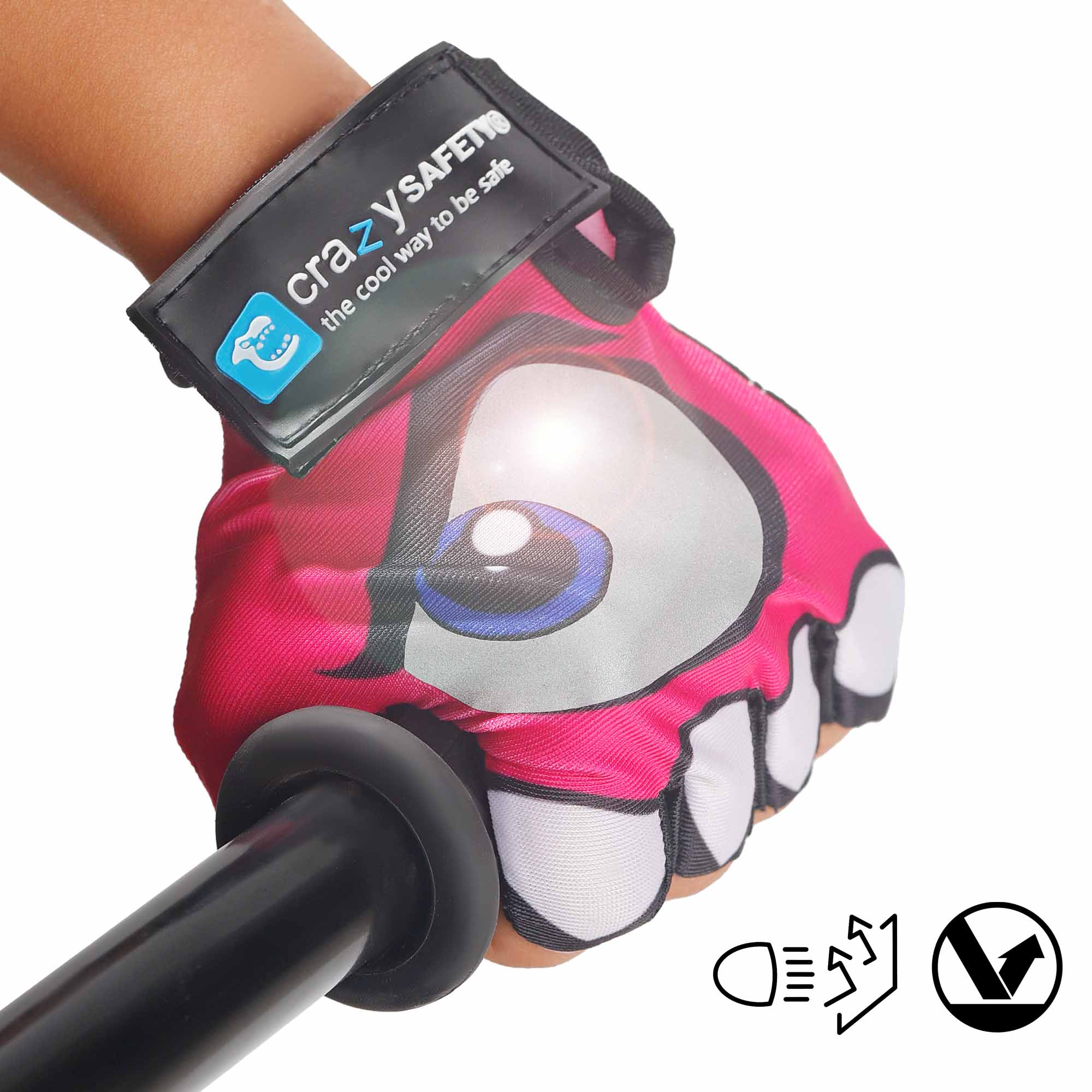  Gants de cyclisme avec yeux réfléchissants 