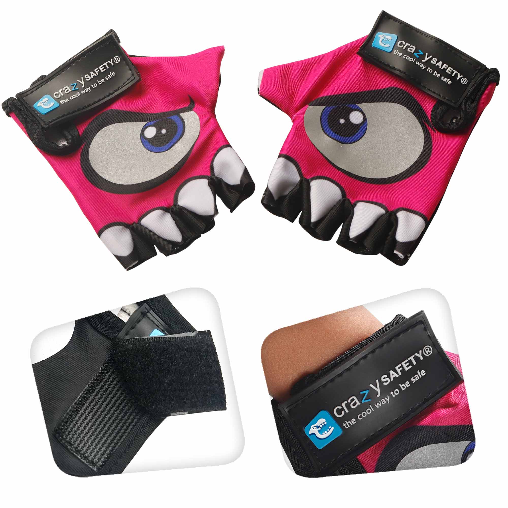  Gants de cyclisme avec yeux réfléchissants 