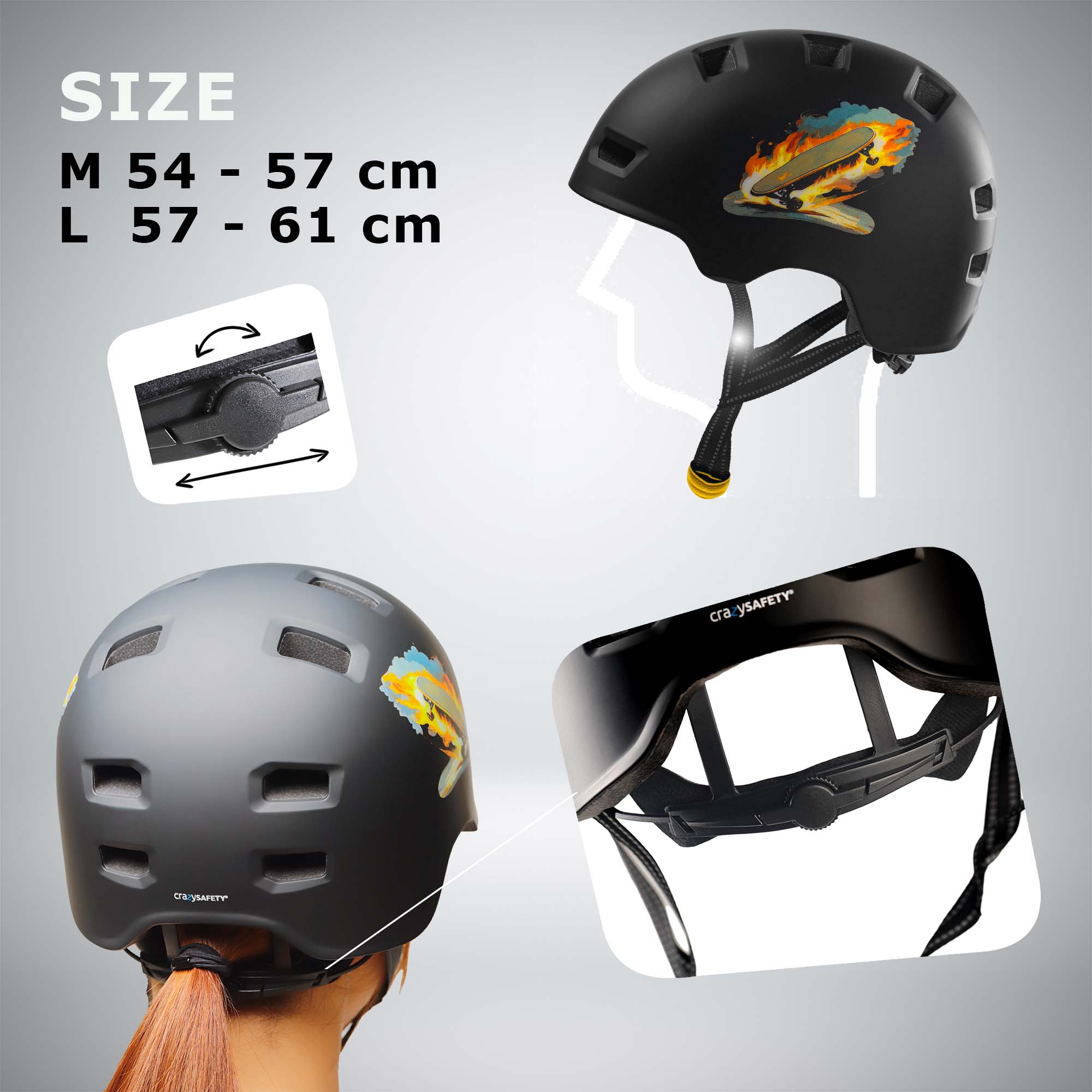 Casque de vélo skater RAMPAGE - Urbain