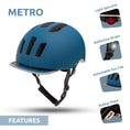 Charger l'image dans la visionneuse de la galerie, Casque de vélo urbain METRO avec lumière
