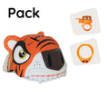 Charger l'image dans la visionneuse de la galerie, Product bundle: Orange Tiger Bicycle Helmet, Lock and Tiger Bell for Children
