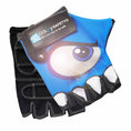 Laad afbeelding in Galerij weergave, Crazy Safety Bicycle gloves Blue Cycling gloves with reflective eyes
