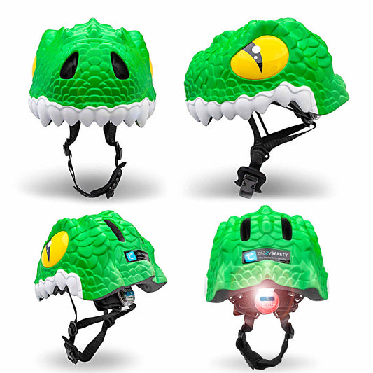 Crazy Safety Bicycle helmet Green / S (49-55cm) Crocodile bicycle helmet