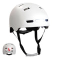 Charger l'image dans la visionneuse de la galerie, Crazy Safety Bicycle helmet Matte white / M (54-57cm) Vertigo urban bicycle helmet with front and rear lights
