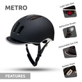 Laad afbeelding in Galerij weergave, Crazy Safety Bicycle helmet METRO urban bicycle helmet with light
