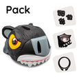 Laad afbeelding in Galerij weergave, Crazy Safety Bicycle helmet Product bundle: Black panther bicycle helmet, protective gear, lock, and cycling gloves for kids
