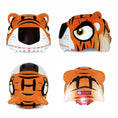 Charger l'image dans la visionneuse de la galerie, Crazy Safety Bicycle helmet Product bundle: Orange Tiger Bicycle Helmet, Lock and Tiger Bell for Children
