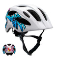 Laad afbeelding in Galerij weergave, Crazy Safety Bicycle helmet White/blue / M (54-58cm) Graffiti Splash children's helmet with light
