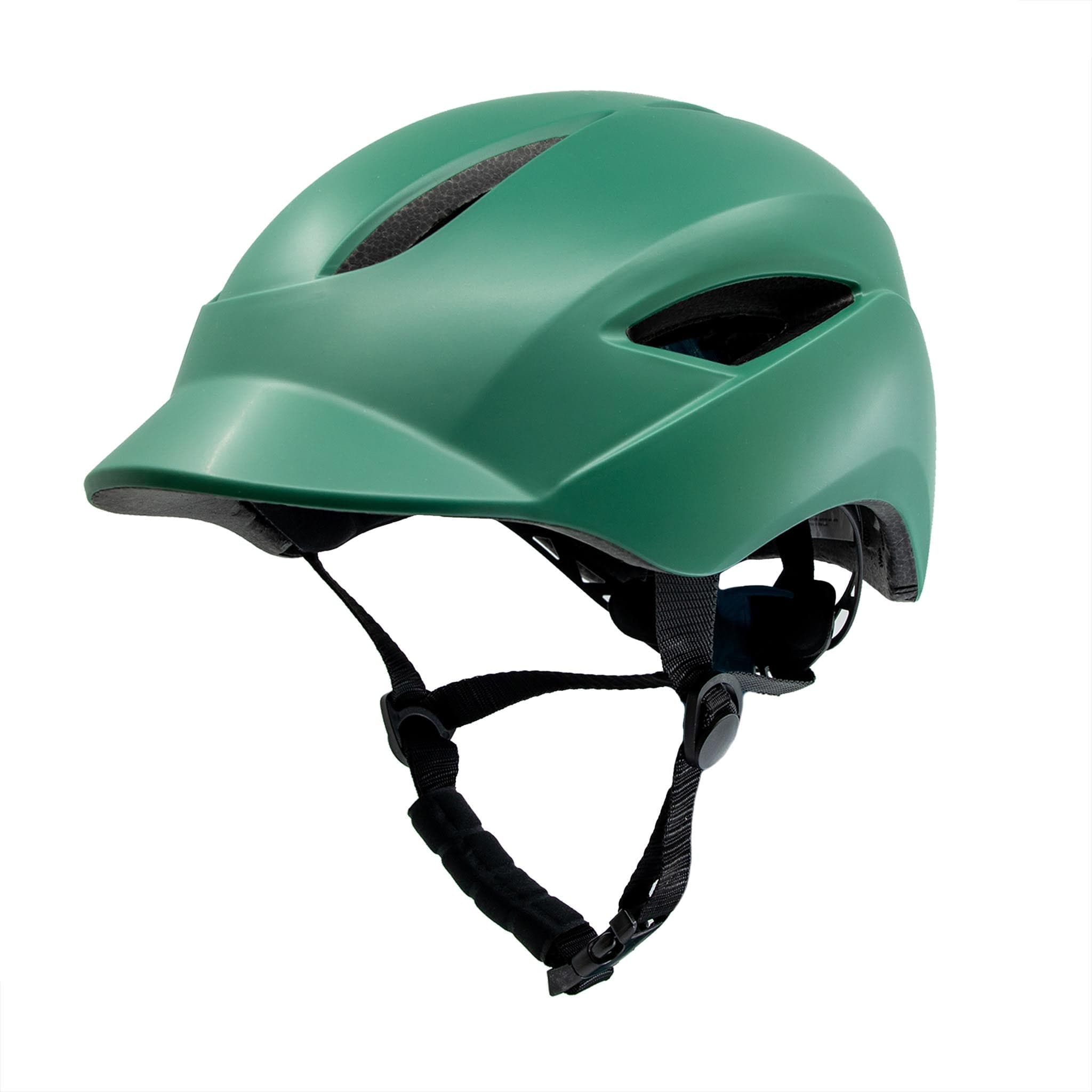 Matt green Aero bicycle helmet for adults. Cool women cycle helmets